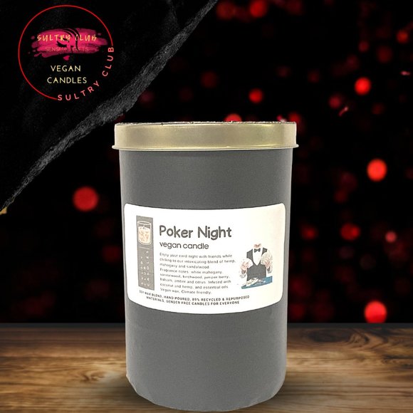 SULTRY CLUB CANDLES Other - POKER NIGHT LARGE PILLAR CANDLE